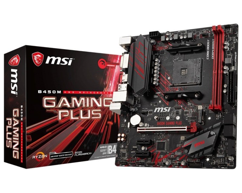 Msi B450m Gaming Plus Am4 Ddr4 Matx Motherboard Retail